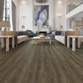 ELEME FLOORING 12 Mil X 7 In. W X 48 In. L Click Lock Waterproof Luxury Vinyl Plank Flooring EASY STREET SERIES (26.29 Sqft/case)-02001 COASTLINE PRO
