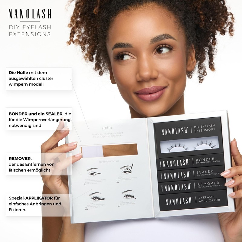 Set for Cluster Eyelashes for DIY Eyelash Extension at Home