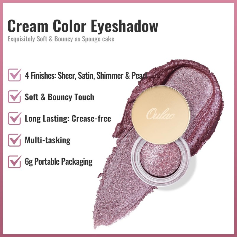 Oulac Cream Eyeshadow also for Highlighter Large Capacity Highly Pigmented
