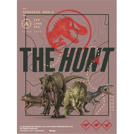 Yanoman 2308-68 150 Piece Petite Paris Clear Jigsaw Puzzle Jurassic World The Hunt (3 x 4.0 inches (7.6 x 10.2 cm)), No Glue Required, No Frame Required, Mini Easel, Includes Piece Claim Card