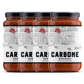 Carbone Marinara Pasta Sauce | Tomato Sauce Made with Fresh & All-Natural Ingredients | Non GMO, Vegan, Gluten Free, Low Carb Pasta Sauce, 24 Fl Oz (Pack of 4)