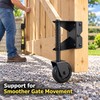 4-Inch Right-Side Spring-Loaded Gate Caster Wheel with 360° Swivel and