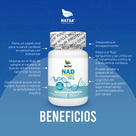 Nad +cell 60 Cápsulas, Calidad Premium, Nicotinamida Adenina Sabor N/A