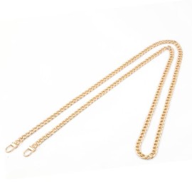 Gold Purse Chain Strap, 59.1 Inch Replacement Bag Chain Strap, Metal Braided Chain Strap for DIY Handbag Shoulder Crossbody Bag(Gold)