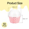 sourcing map 50 Set Cupcake Liners with Dome Lids, Muffins