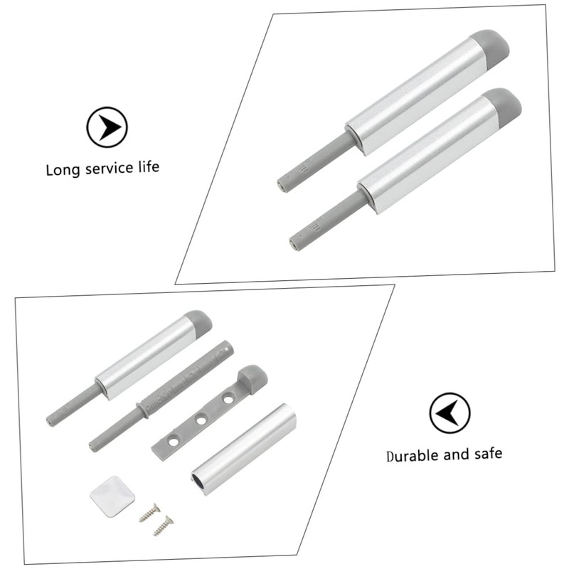 Operitacx 2 Sets Schranktür Magnete Latch Magnetic Touch Catch Aluminiumlegierung