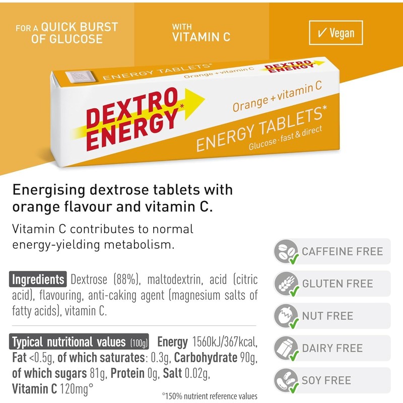 Dextro Multipack, 2 Packs Orange & 2 Packs Blackcurrant, 56