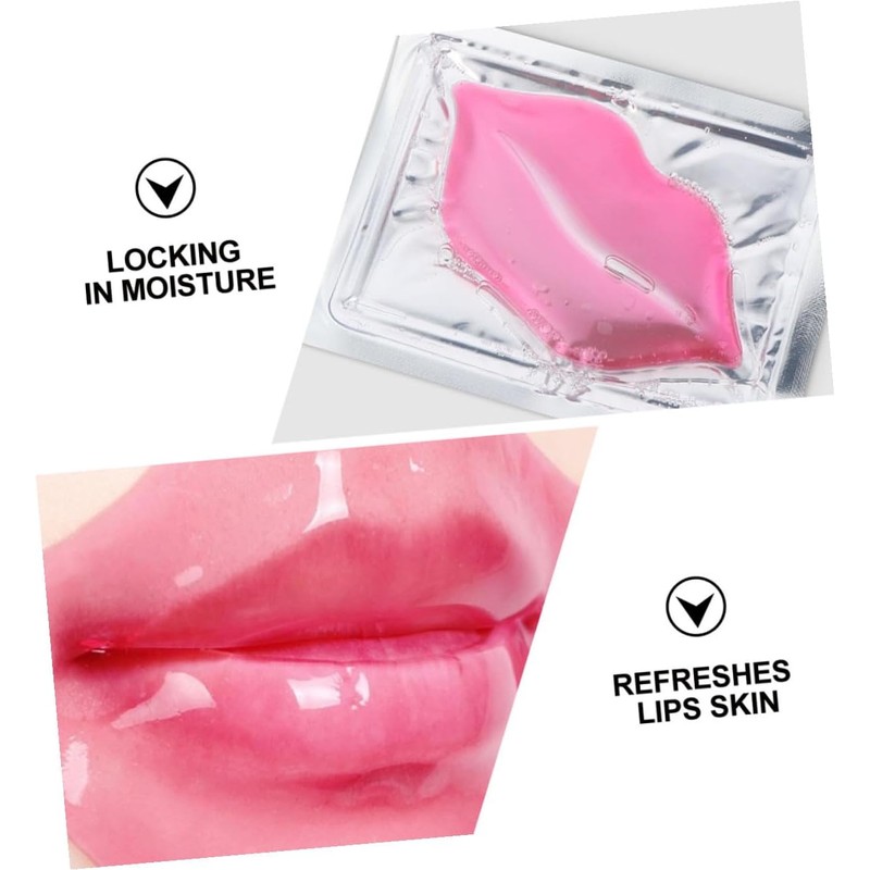 15 Mascarillas Labiales de Colágeno para Labios Rosa, Exfoliantes E