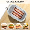 Retro 2 Slice Stainless Steel Toaster with 6 Bread Shade