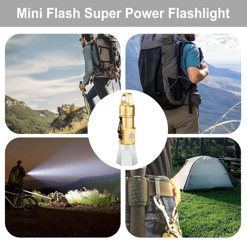Pocket Flashlights High Lumens - Powerful Small Bright Flashlight High