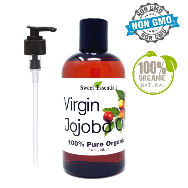 Organic Virgin Jojoba Oil 8oz | Imported From Argentina | 100% Pure Cold Pressed