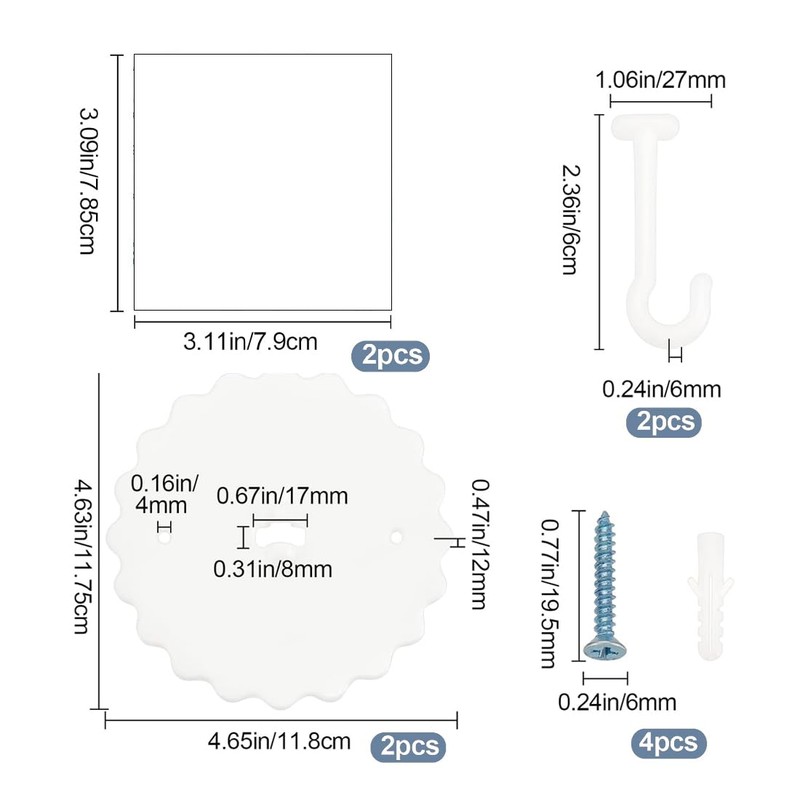 XUKZIMA 2 Pcs Ceiling Mosquito Net Hooks, Bunk Bed Hanger