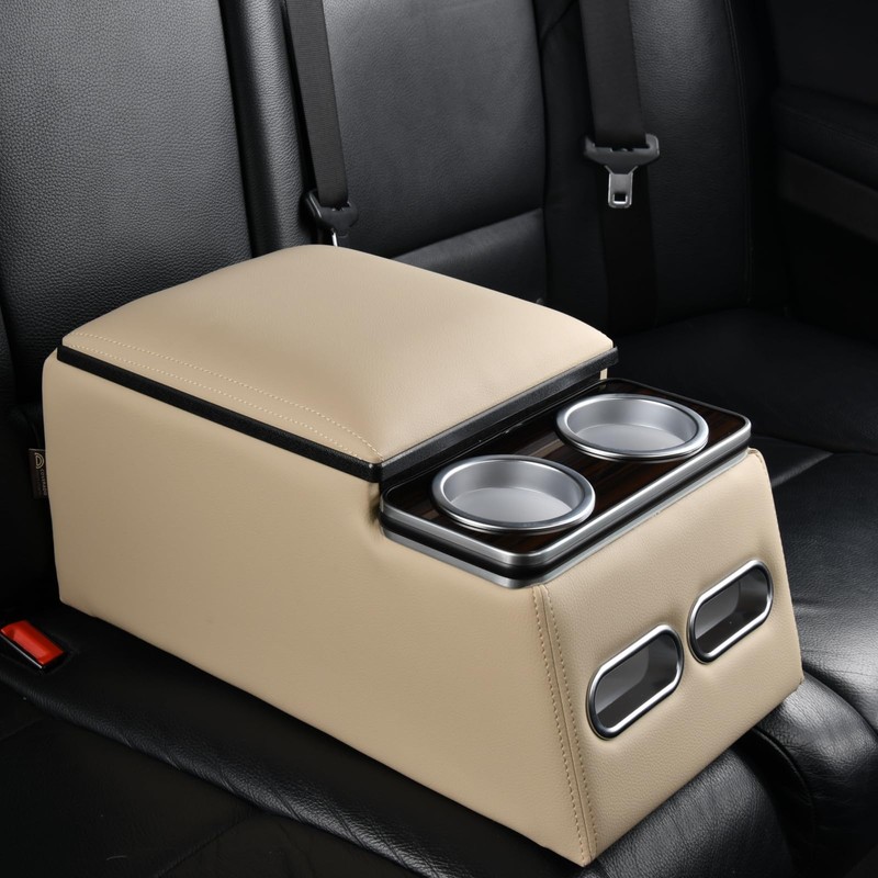 Coverado Car Center Console, Universal Rear Bench Seat Consoles, Truck