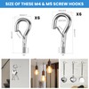 Pack of 12 Screw Hooks Thread M4 & M5 Hook