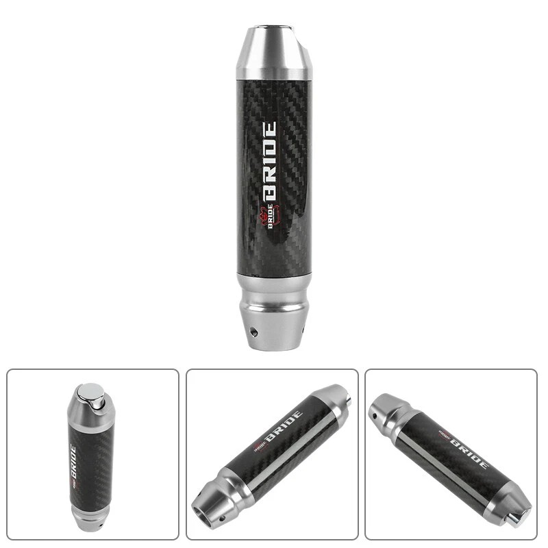 JDM BRIDE Carbon Fiber Aluminum Silver Universal Automatic Car Gear