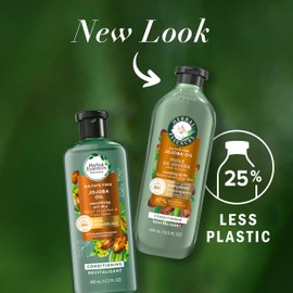Herbal Essences Jojoba Oil Sulfate Free Conditioner, Made for Air Drying, Smoothing, 400 mL, with Certified Camellia Oil and Aloe Vera, For All Hair Types, Especially Frizzy Hair