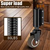 2 Inch Small Gate Wheels for Wooden Gate, Silent Spring-Loaded