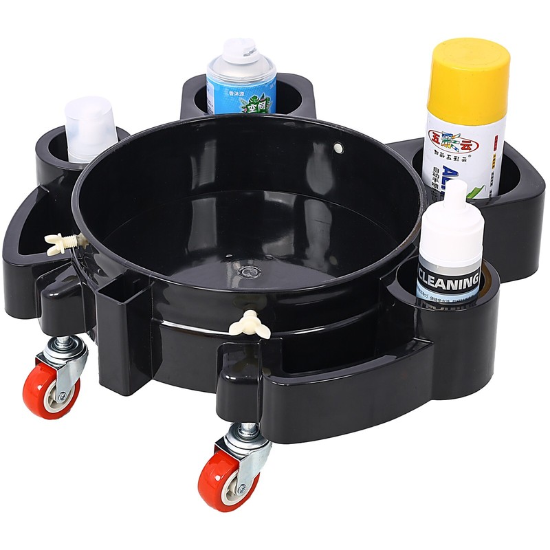 Yellowcat Removable 5 Gallon Rolling Bucket Dolly for Car Wash