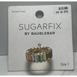 Rainbow Ring Baguette Rainbow Jeweled By Sugarfix Size 7
