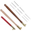 Crochet Hook, 3-Piece Embroidery Crochet Hooks with 9 Needles, Wooden