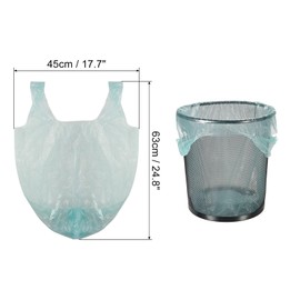 uxcell 4 Gallon Trash Bags, Thicken Waste Basket Bags Portable Garbage Bags for Home Office Bedroom Kitchen, Green 3 Rolls/60 Counts