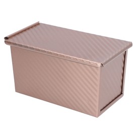 Carbon Steel Baking Loaf Pan Prevent Stick Easy Demoulding Bread Toast Mould with Lid for BakingGold