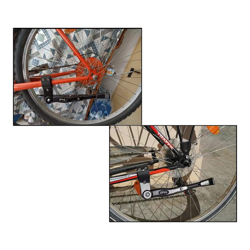 ZFYQ Bicycle Kickstand Aluminium Adjustable Bicycle Backrest Holder with Hexagonal