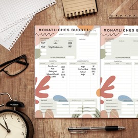 BIROYAL Budget Planner, Budget Book 96 Pages Financial Planner Including Monthly Budget, Expenses Tracker, Savings, Income, Budget Book to Control Your Money, Undated (148 x 210 mm)