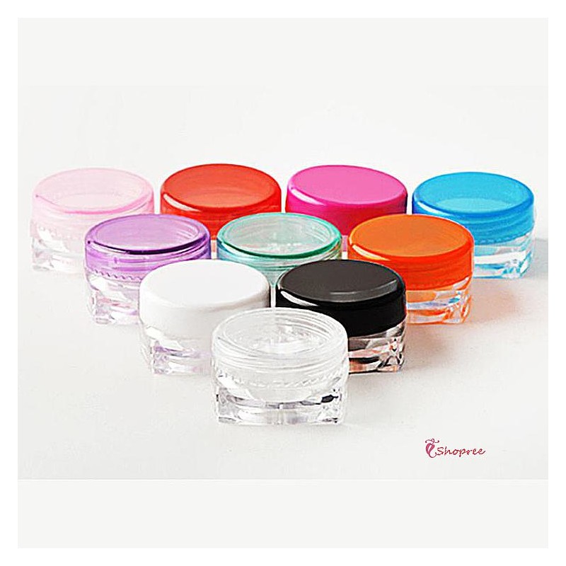 샵프리 Sample Containers 3g, 100 Pieces - Travel-size Cosmetic Empty