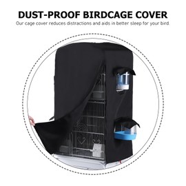 Bird Cage Cover Bird Cage Cover Bird Cage Net - Birdcage Cover Parrot Cage Protection Tool Bird Cage Protector (Black) Small Cage Cages Light- Pet Cage Cover
