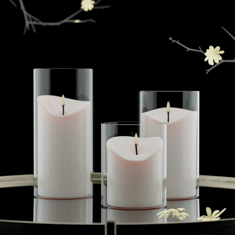 KETELAMP Hurricane Candle Holder - Open Ended Glass, Bottomless Cylindrical