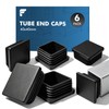 shinfly 40x40 mm PE Plastic End Caps, Black Square Tube