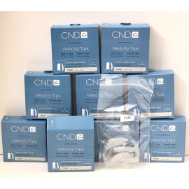 CND VELOCITY TIPS CLEAR NAILS MICRO Contact Area # 9 - 50 COUNT x 10 pk