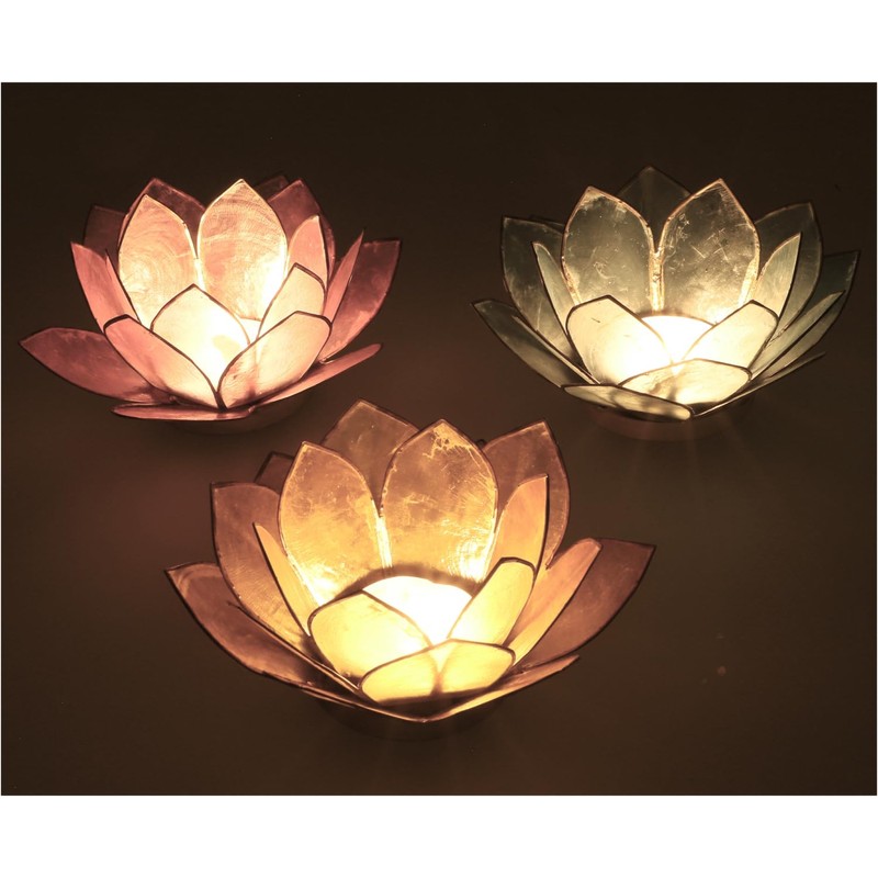 GURU SHOP Lotus Tea Light Shell 11 x 4 cm