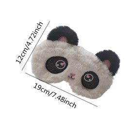 Soft Funny Panda Sleep Mask for Men Women, Comfortable Cute Animal Rabbit Eye Mask Light Blocking Eye Cover for Plane Travel Yoga Office Snap Nap