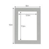 CountryArtHouse Mid Grey Acid Free 8x10 Picture Frame Mats with