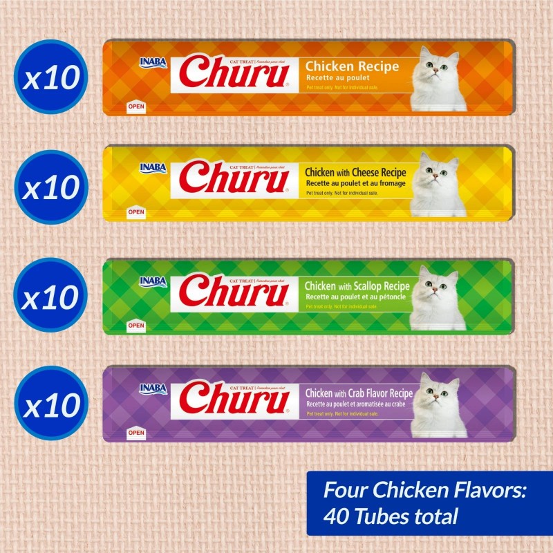 Unbranded Inaba Churu Creamy, Lickable Wet Cat Treats, 0.5 oz,