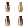 Gold Finger Gel Glam Design Nail (GD18)