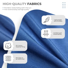 lihtsofty Egg Chair Cushion Replacement 50x46 Inch -Thicken Foldable Removable Waterproof Egg Chair Cushions with Headrest, Outdoor Hanging Chair Cushion, Patio Swing Cushions,Machine Washable,Blue