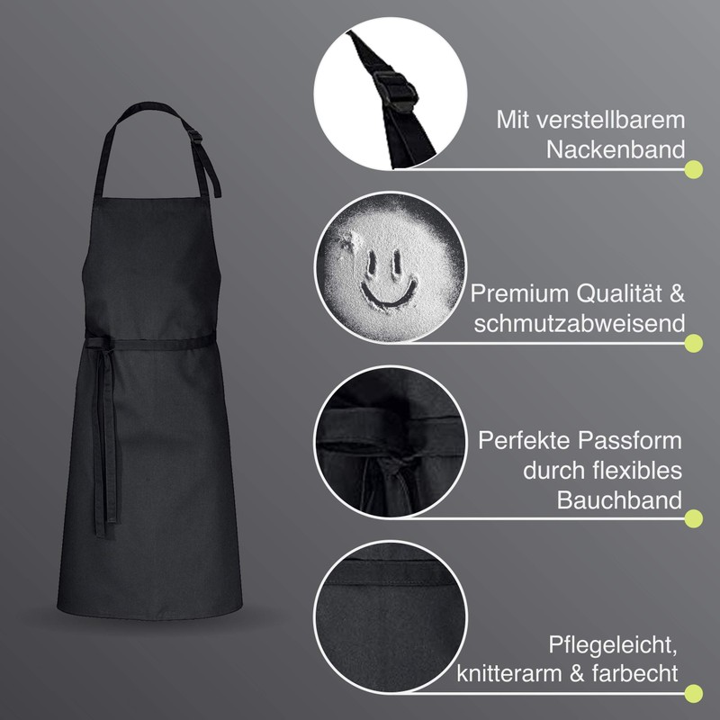 DESERMO Premium Bib Apron 100 x 80 cm (L x