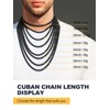 U7 Classic Curb Chain for Men and Women, Stainless Steel,
