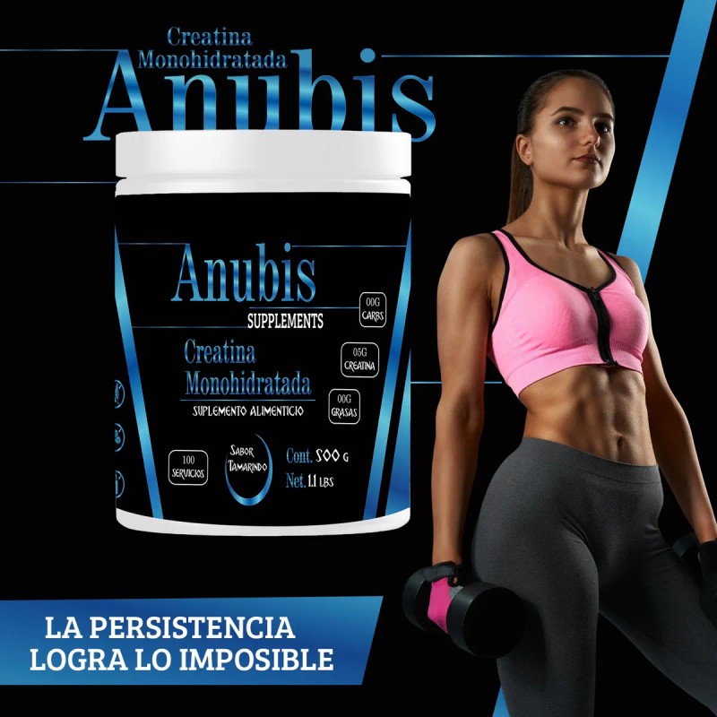 Creatina Monohidratada 500gm Anubis En Polvo Varios Sabores Tamarindo