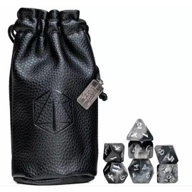 Critical Role Mighty Nein Yasha Dice Set x7 Die Hard d20 + Critical Role PU Leather Bag Pouch