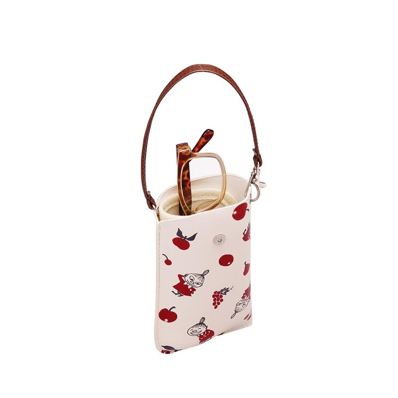 Moomin Eyeglass Case, Flat Glasses Case with Pass Case, FRUITY