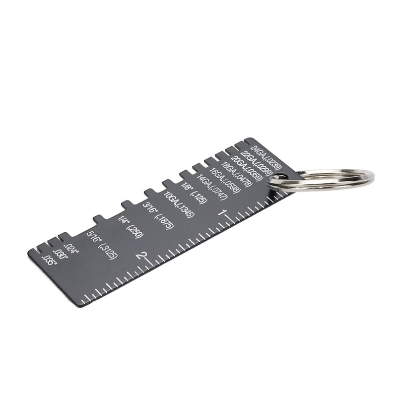 Risbay Wire/Metal Sheet Thickness Gauge,Stainless Steel Welding Gage Plated Size