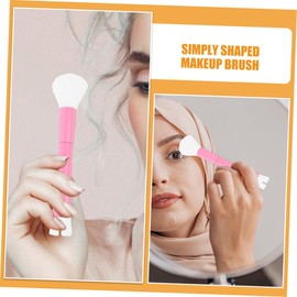 Outanaya 2pcs Dual-end Makeup Brush for Nose Contouring Loose Powder Portable U-shaped Makeup Tools for Women for Highlighter Blush and Foundation Application