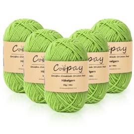 Coopay Wool for Crochet, 225 g (5 x 45 g) Soft Crochet Yarn, 5 Faiding Wool for Knitting, Baby Wool for Crochet for Beginners, Super Soft Crochet Yarn, Baby Wool for Crochet and Knitting Project