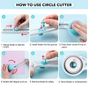 Circular Paper Cutter Adjustable Rotary Round Paper Cutter Trimmer with