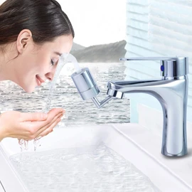 Hibbent 720-degree Universal Faucet Filter Aerator Solid Brass,Faucet Mounted Aerator Sink Attachment, Eye Flush Unit Bathroom Faucet- 720° Big Angle Swivel Faucet Aerator Kitchen Sink Aerator
