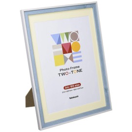 Nakabayashi F-TMS-411-B Two-Tone Photo Frame, A4/B5 Blue
